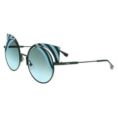 Fendi FF0215/S OKC MATTBLUEGRN Round Shaped Women's 